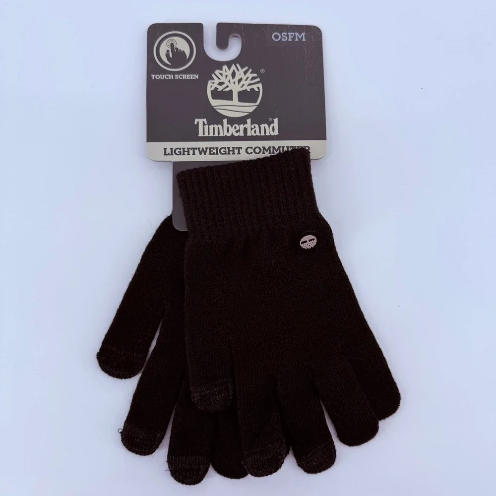 Timberland Womens Lightweight Commuter Touch Screen Knit Gloves Black